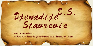 Đenadije Stavrević vizit kartica